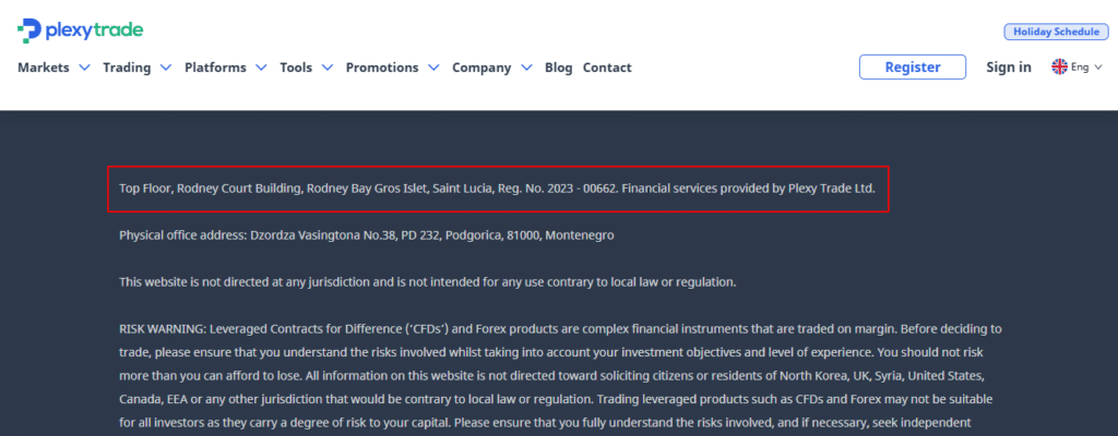 Plexytrade-registration