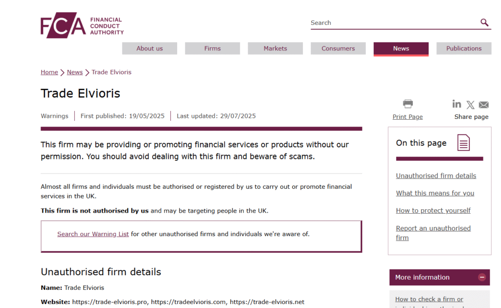 Trade-Elvioris-FCA-Warning